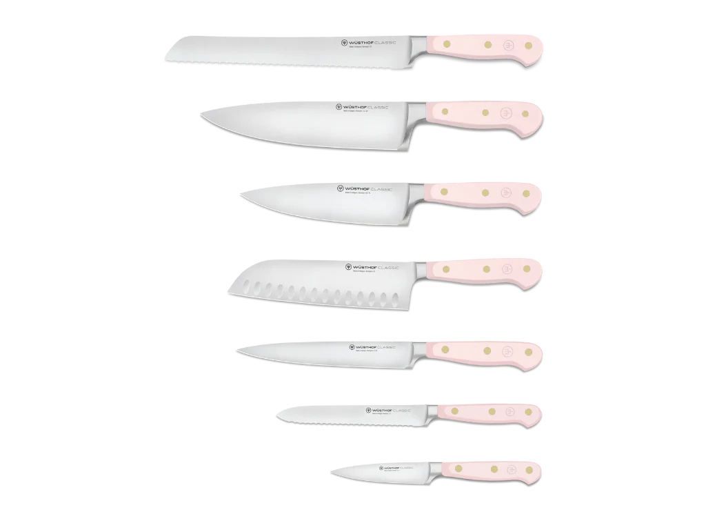 Classic 8-Piece Designer Knife Block Set - Pink Himalayan Salt