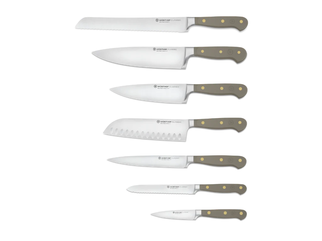 Classic 8-Piece Designer Knife Block Set - Velvet Oyster