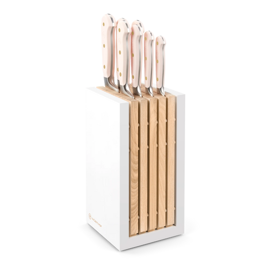 Classic 8-Piece Designer Knife Block Set - Pink Himalayan Salt